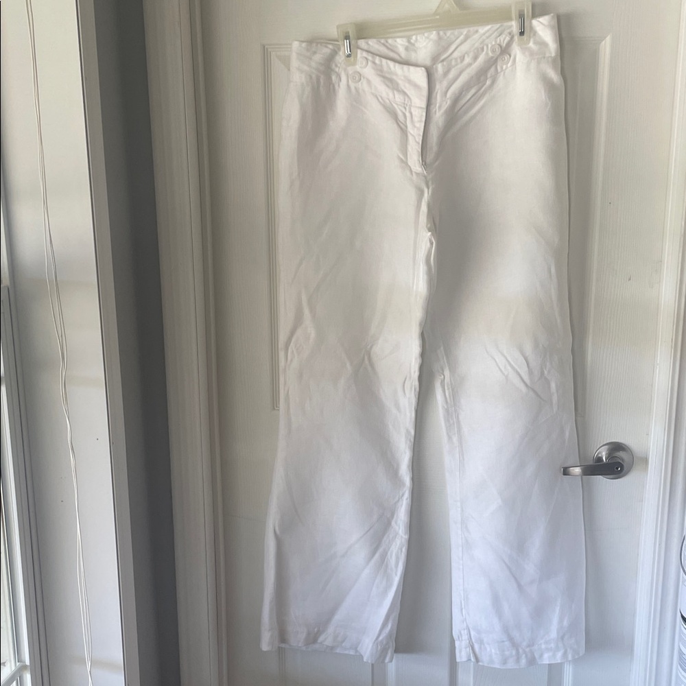 Women's White Linen lined
